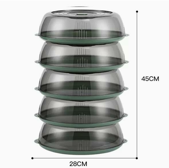 Hot style (five-layer cover - green [insulation type]) insulated vegetable cover, vegetable box, dust cover #
