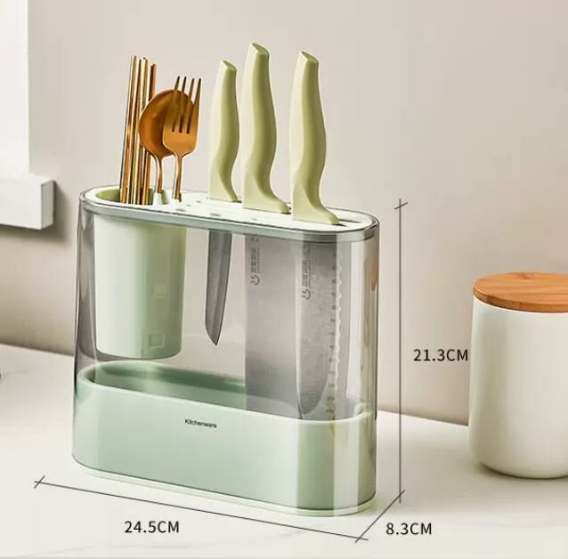 New style (light fir green) knife holder and chopstick holder