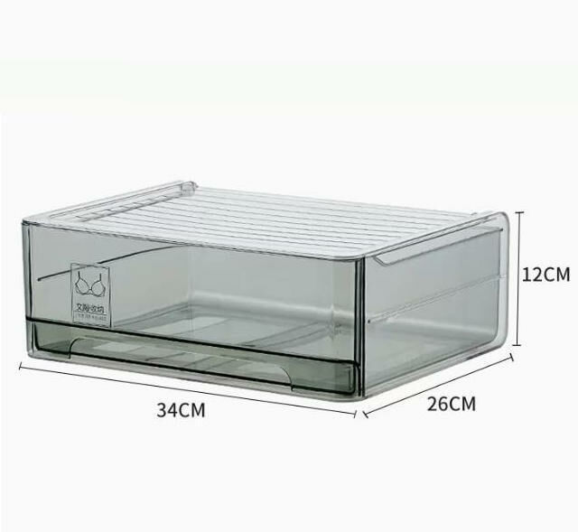 New style (quartz gray [no grid]) drawer storage box