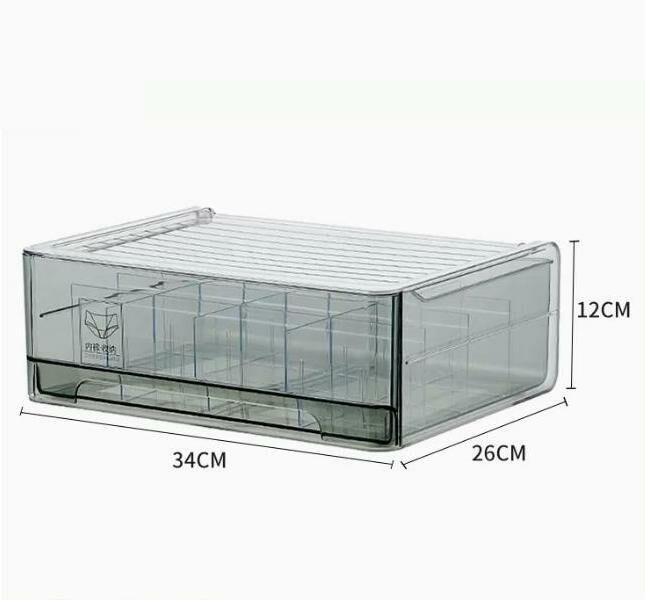 New style (quartz gray [16 grids]) drawer storage box