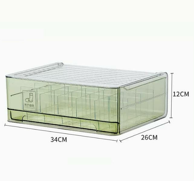 New style (olive green [24 grids]) drawer storage box