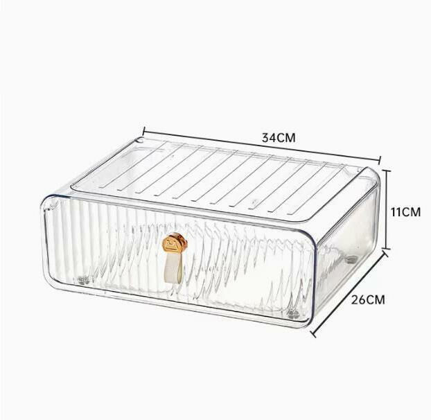 New style (transparent color - no grid) drawer storage box