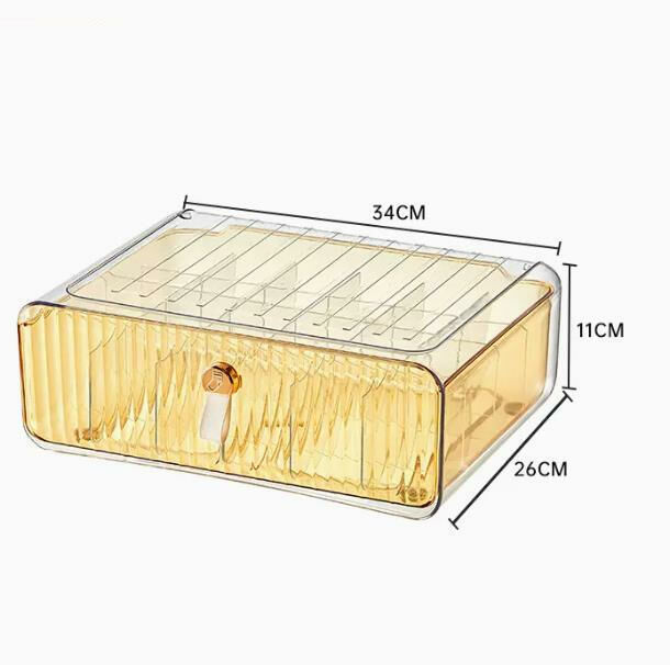 New style (transparent orange-24 compartments) drawer storage box