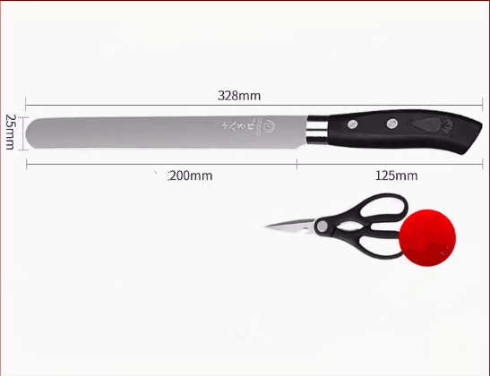 Hot watermelon knife (H332-G watermelon knife + scissors) (specification: 32.8*20*2.5CM)