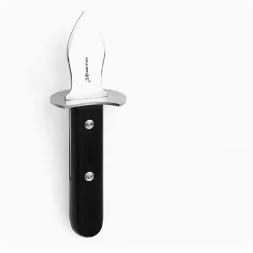 Hot push stainless steel oyster knife (grey) (specification: 17*5.5*1.6CM)