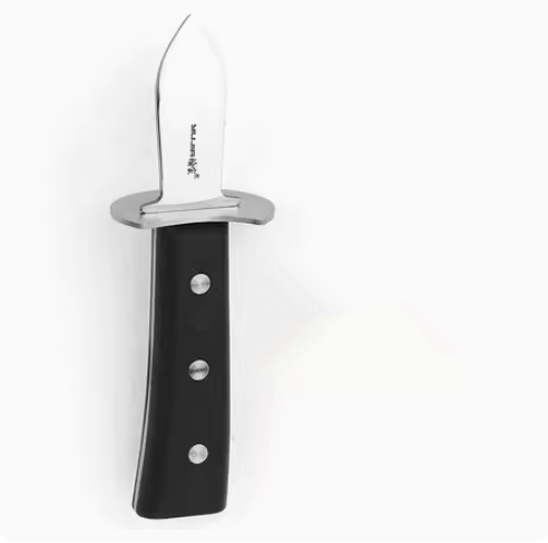 Hot push stainless steel oyster knife (black) (specification: 17.7*5.5*2CM)