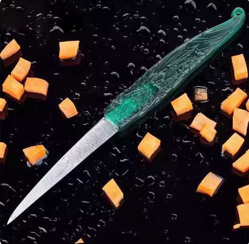 Hotly recommended Tenglong carving knife (green) (specification: 18.2*7.8CM)