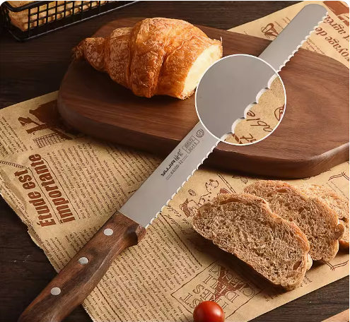 Hot push stainless steel bread knife (coarse teeth 43CM) (specification: 43*30CM)
