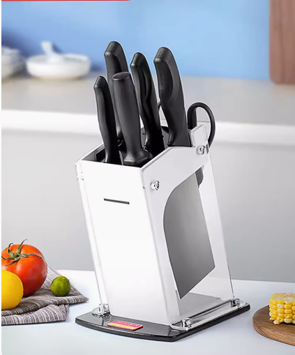 Hot recommended stainless steel knife set (Yunli seven-piece set) (slicing knife, multi-purpose knife, sharpening stick, fruit knife, kitchen shears, bone chopper, knife holder)