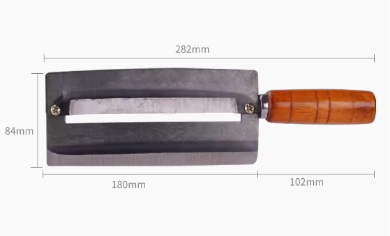 Hot push high carbon steel commercial cane knife (solid wood handle) (specification: 28.2*18*8.4CM)