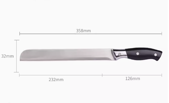 熱推不銹鋼西瓜刀（PP手柄）（規格：35.8*23.2*3.2CM）