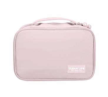 Hot selling toiletry bag waterproof portable cosmetic bag (pink)