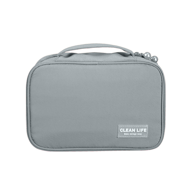 Hot selling toiletry bag waterproof portable cosmetic bag (grey)