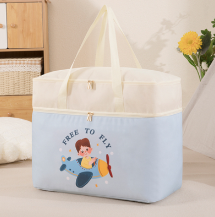 Hot selling quilt storage bag (blue--boys flying) (small size: 49*25*40cm)