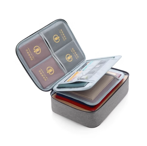 Hot-selling ID storage bag (two layers [grey] with password lock--with card slot)
