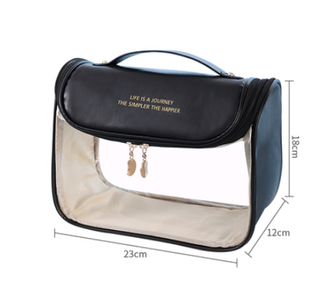 Hot Selling Cosmetic Storage Bag Waterproof Organizing Bag Box (Black-Hook Bag (Transparent Visible/Waterproof Large Capacity))