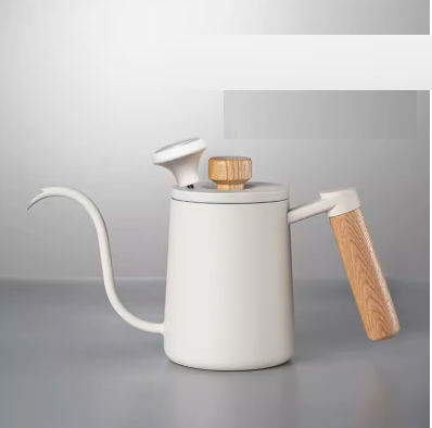Hot selling hand-brewed coffee pot (Y5 hand-brewed coffee pot (white 550ml) + thermometer)