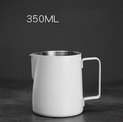 Hot selling coffee latte art jar (350ml white latte art jar)