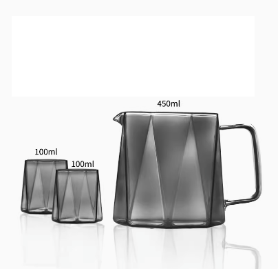 Hot-selling coffee sharing pot (Yaohei Star Anise Sharing Pot 450ml (glass handle) + two Yaohei Star Anise tasting cups)
