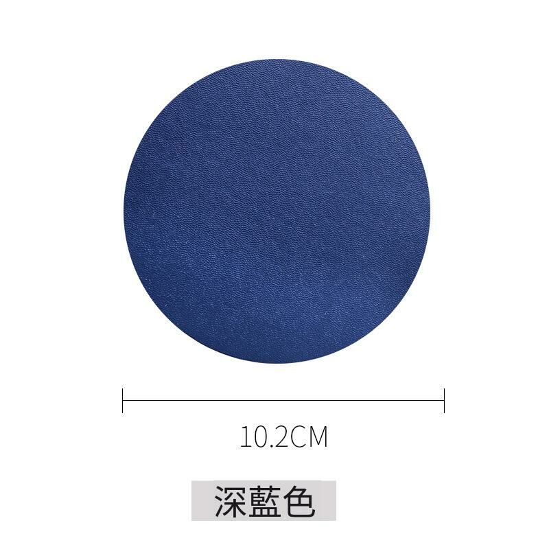 Hot Selling PU Waterproof Placemat Insulated Mat (Dark Blue)