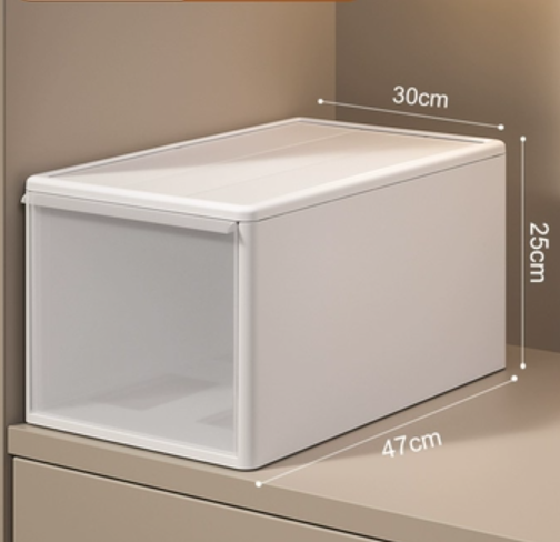 Popular wardrobe drawer-type storage box [width 30cm*height 25cm] [thick material frosted texture]