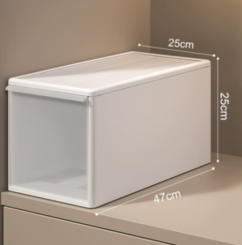 Popular wardrobe drawer-type storage box [width 25cm*height 25cm] [thick material frosted texture]