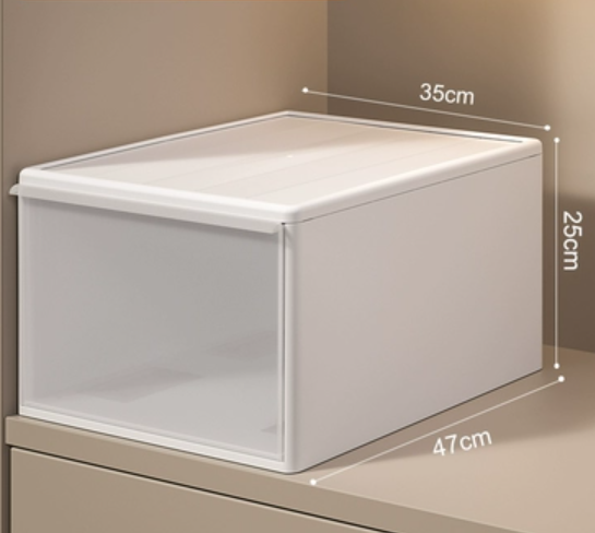 Popular wardrobe drawer-type storage box [width 35cm*height 25cm] [thick material frosted texture]