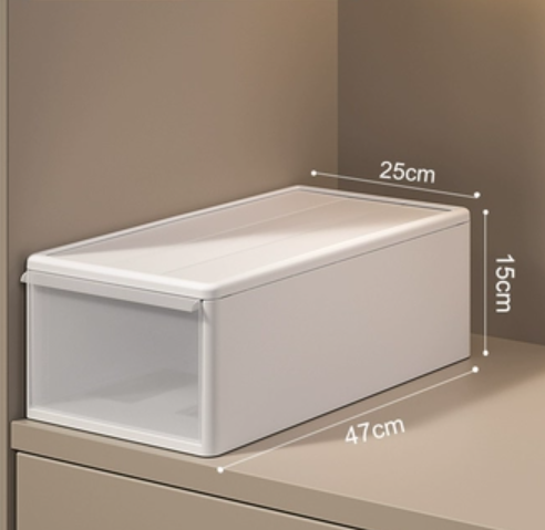 Popular wardrobe drawer-type storage box [width 25cm*height 15cm] [thick material frosted texture]
