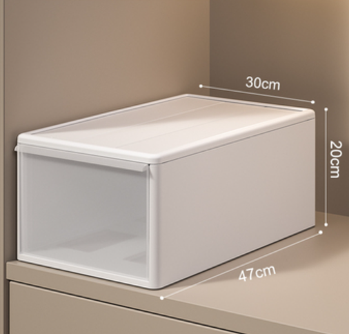 Popular wardrobe drawer-type storage box [width 30cm*height 20cm] [thick material frosted texture]