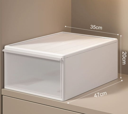 Popular wardrobe drawer-type storage box [width 35cm*height 20cm] [thick material frosted texture]