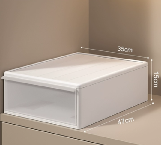 Popular wardrobe drawer-type storage box [width 35cm*height 15cm] [thick material frosted texture]