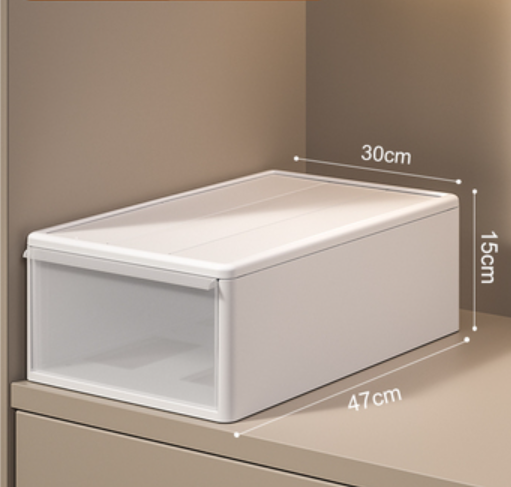Popular wardrobe drawer-type storage box [width 30cm*height 15cm] [thick material frosted texture]