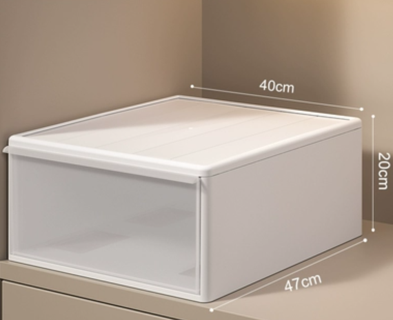 Popular wardrobe drawer-type storage box [width 40cm*height 20cm] [thick material frosted texture]