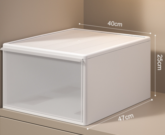 Popular wardrobe drawer-type storage box [width 40cm*height 25cm] [thick material frosted texture]
