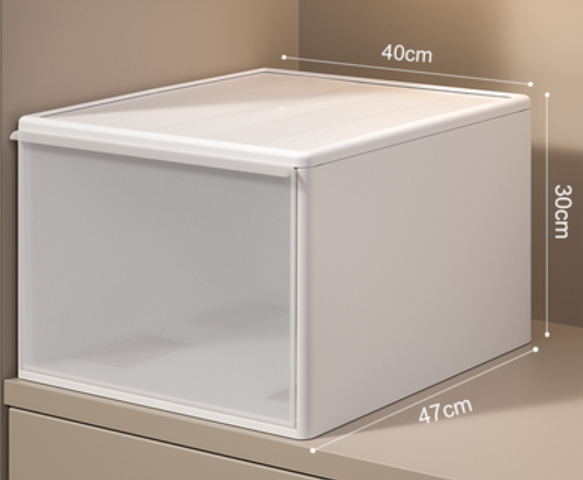 Popular wardrobe drawer-type storage box [width 40cm*height 30cm] [thick material frosted texture]