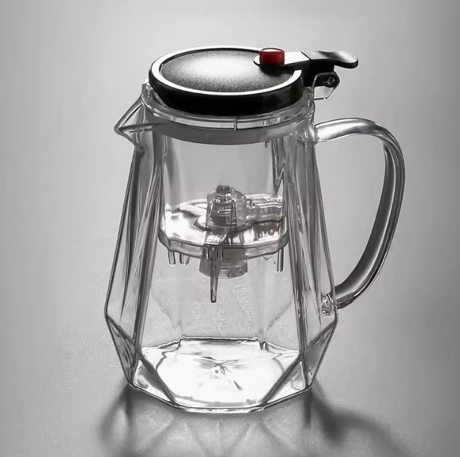 The most popular one-click separation filter teapot (Diamond Elegant Teapot [Transparent])