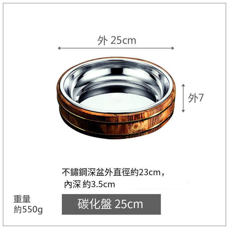 Popular sashimi sushi plate cooking container (carbonized plate 25cm)