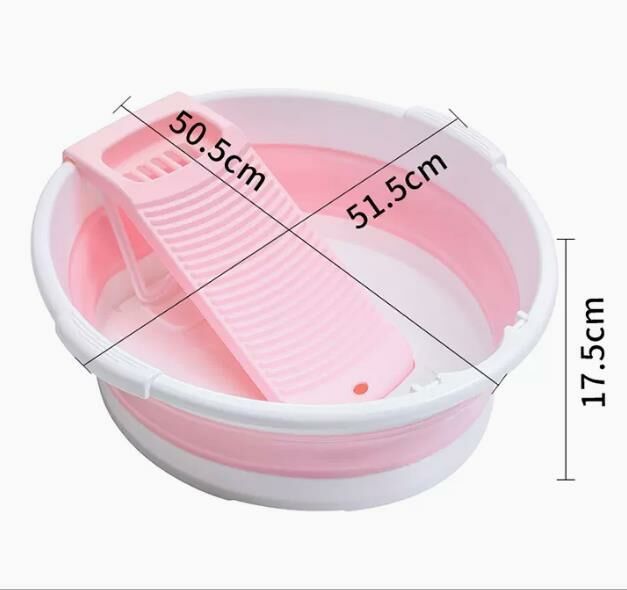 Hot style (pink white - extra large) folding laundry tub