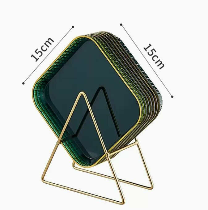 爆款（透明綠【8個裝】+收納底座 ）吐骨碟 垃圾盤 吐骨盤 