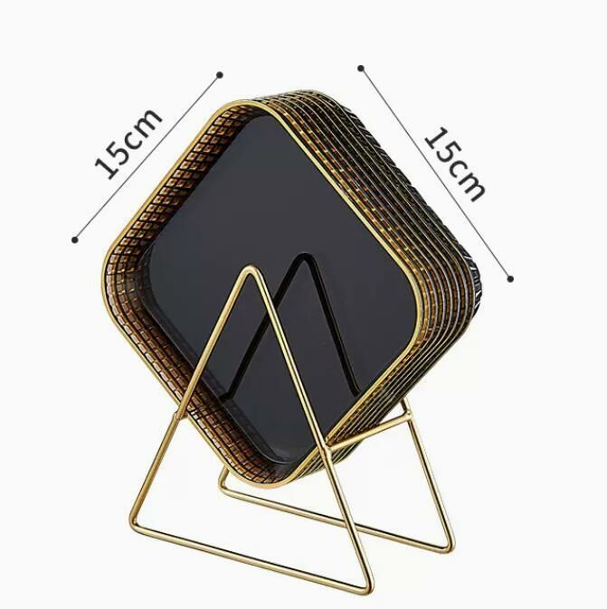 爆款（ 透明黑【8個裝】+收納底座）吐骨碟 垃圾盤 吐骨盤 