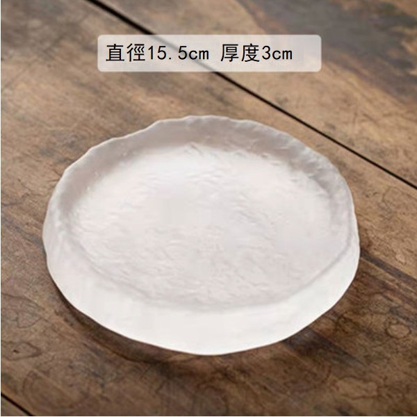 New Japanese style frosted glass fruit dessert plate (round plate)