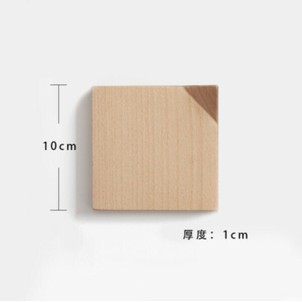 New creative wooden folding corner dessert plate sushi plate (Beech wood square folding corner wooden plate)