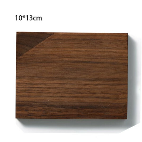 New creative wooden folding corner dessert plate sushi plate (walnut rectangular folding corner wooden plate)