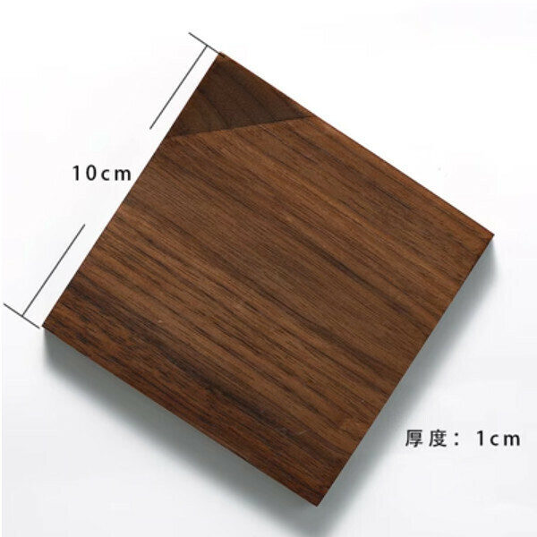 New creative wooden folding corner dessert plate sushi plate (walnut square folding corner wooden plate)