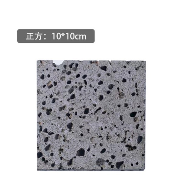 Hotly recommended creative volcanic stone dessert plate (square plate-grey)