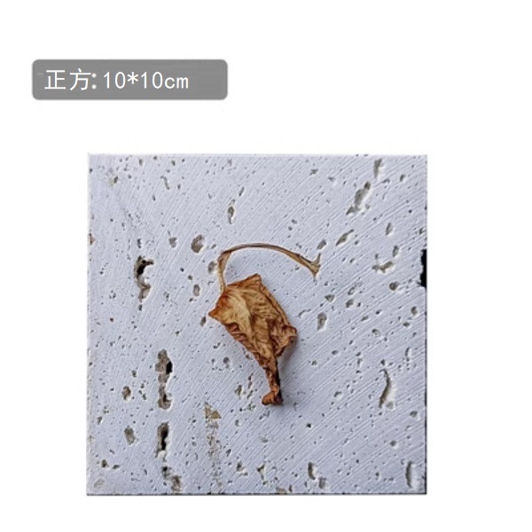 Hotly recommended creative volcanic stone dessert plate (square plate-white)