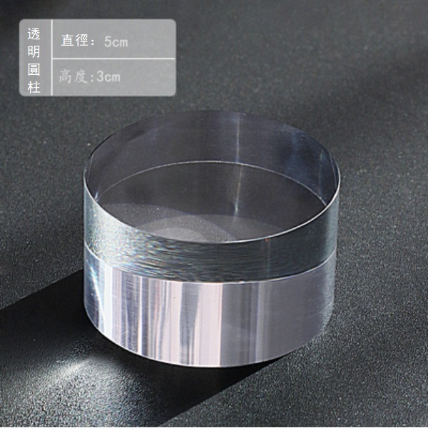 熱推亞克力水晶糕點盤點心碟（透明圓柱5-3cm）