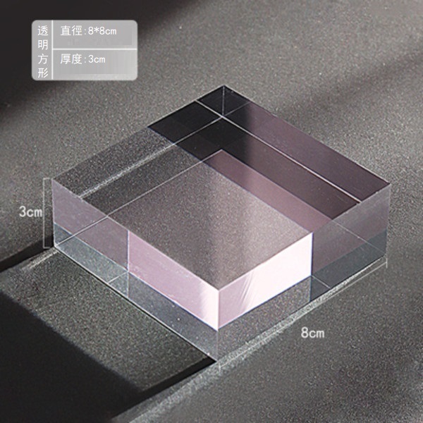 熱推亞克力水晶糕點盤點心碟（透明方形8-8-3cm）
