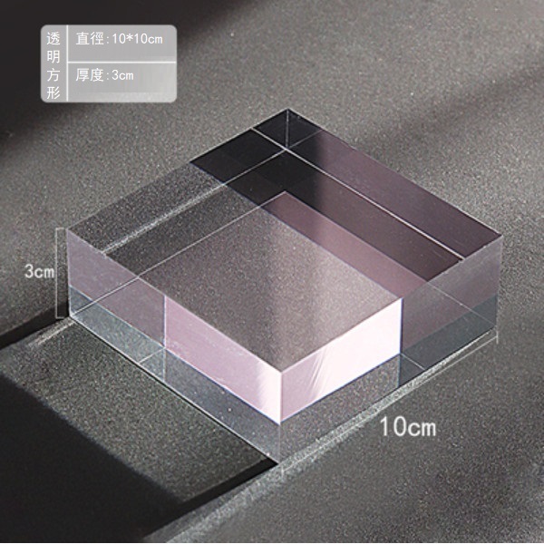 熱推亞克力水晶糕點盤點心碟（透明方形10-10-3cm）
