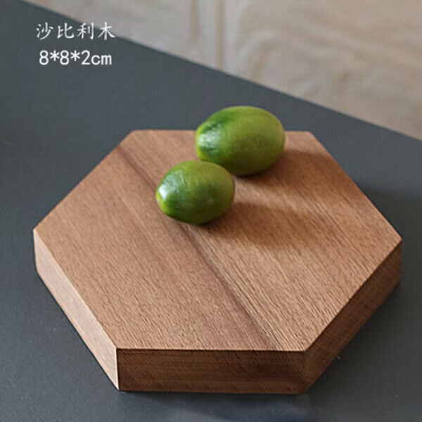 熱推沙比利木分子料理位上碟六角甜品點心盤（沙比利8cm）